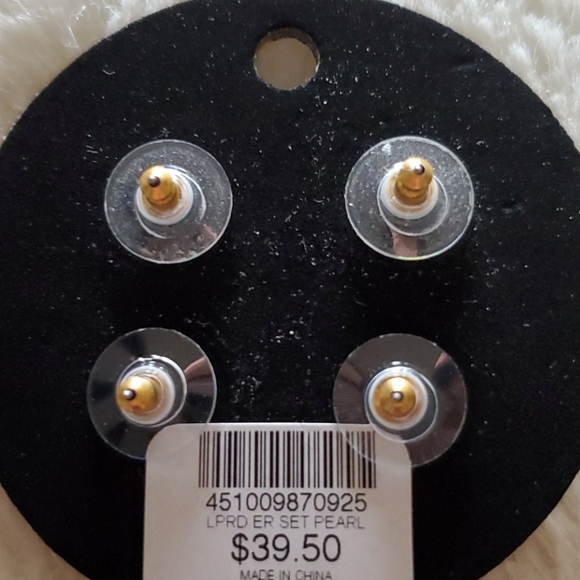 Chico's Rhinestone and Pearl Earrings NWT! - Picture 5 of 7